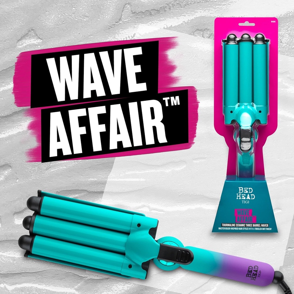 Bed Head Wave Affair Tourmaline Ceramic Waver - Teal and Purple